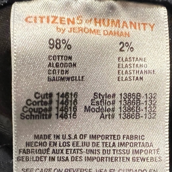 Citizens of Humanity Dani cropped straight leg dark wash jeans stretchy … - Picture 4 of 10